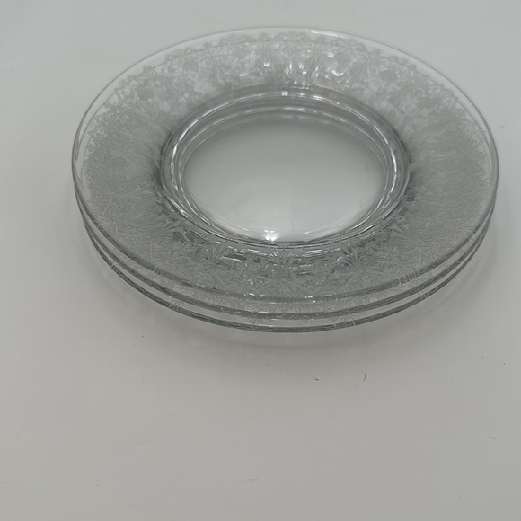 Vesta Clear Luncheon Plate by Glastonbury Lotus- set of 3 - Picture 14 of 16